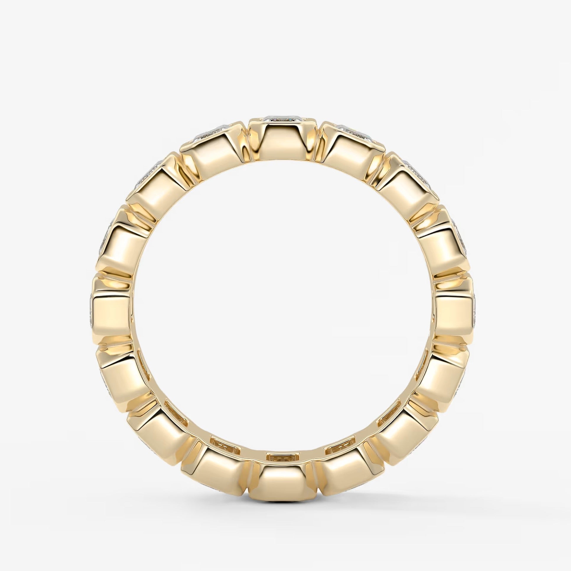 Valora emerald bezel eternity band