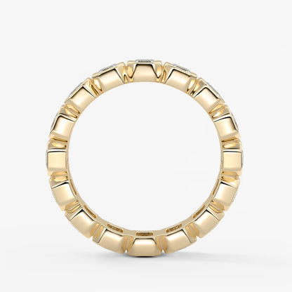 Valora emerald bezel eternity band