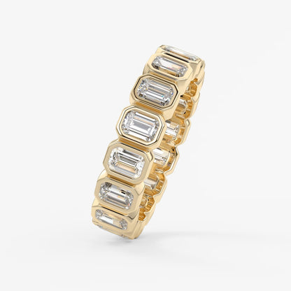 Valora emerald bezel eternity band