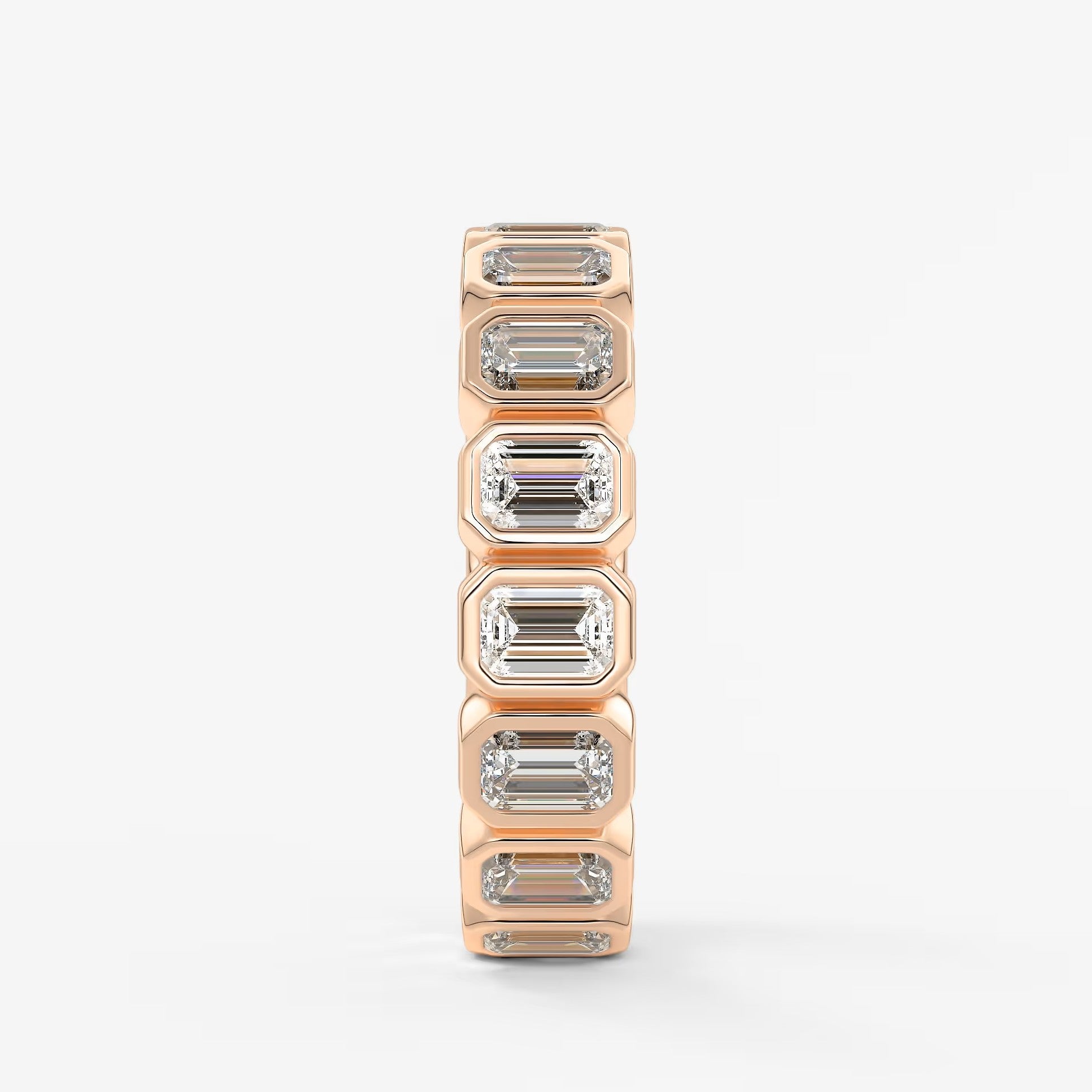 Valora emerald bezel eternity band