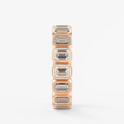 Valora emerald bezel eternity band
