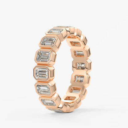 Valora emerald bezel eternity band
