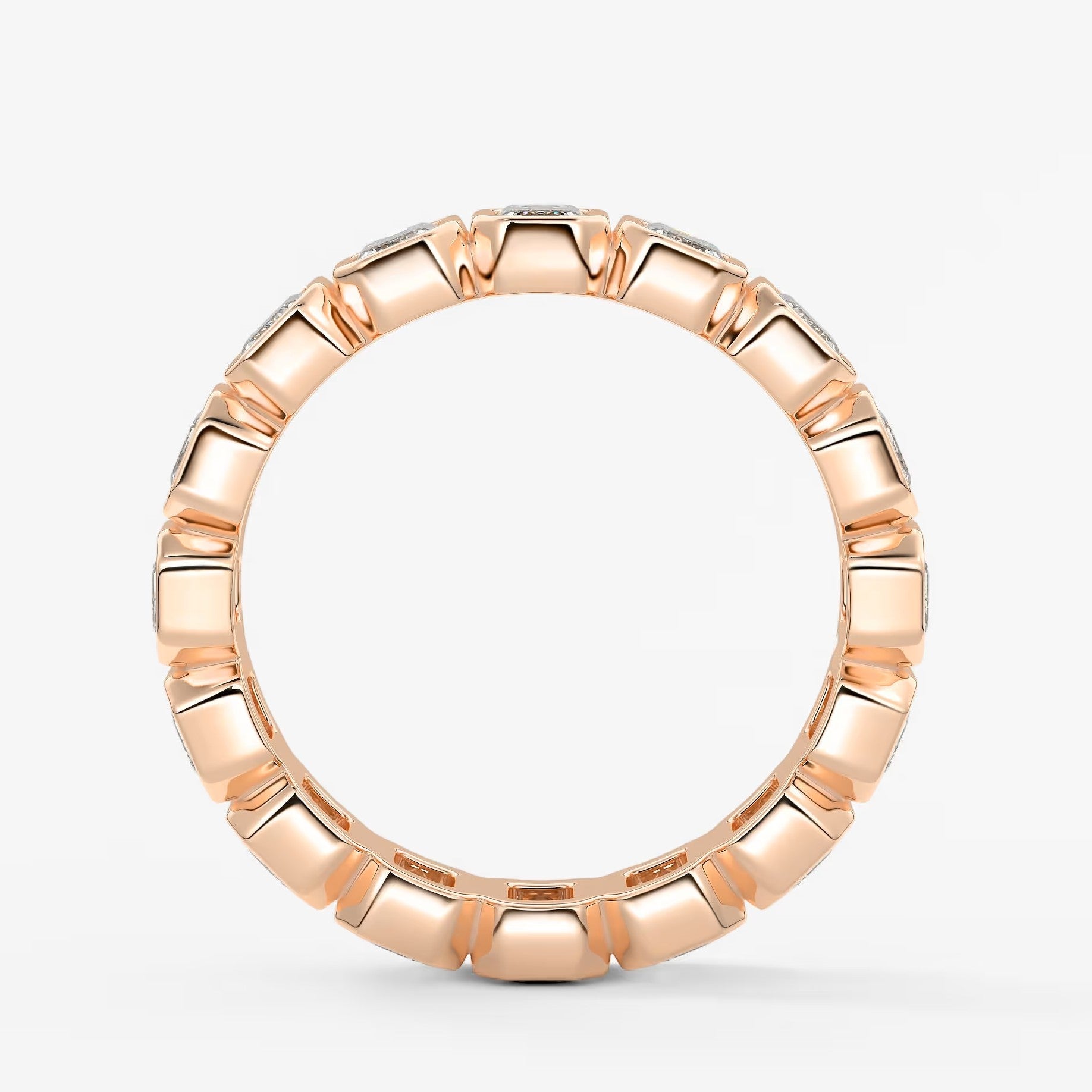 Valora emerald bezel eternity band