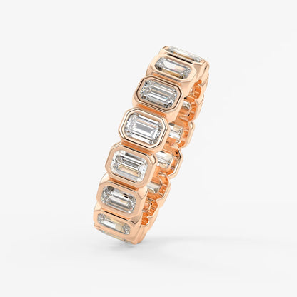 Valora emerald bezel eternity band