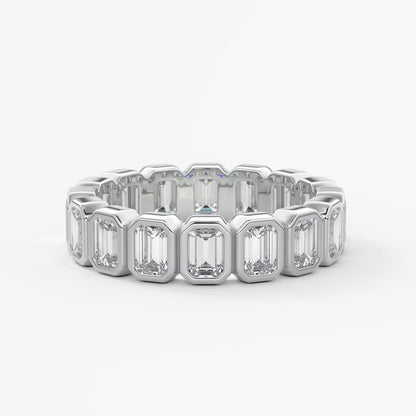 Valora emerald bezel eternity band