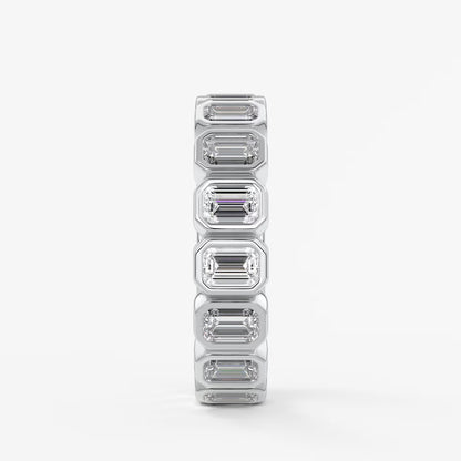 Valora emerald bezel eternity band