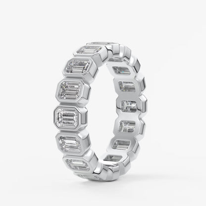 Valora emerald bezel eternity band