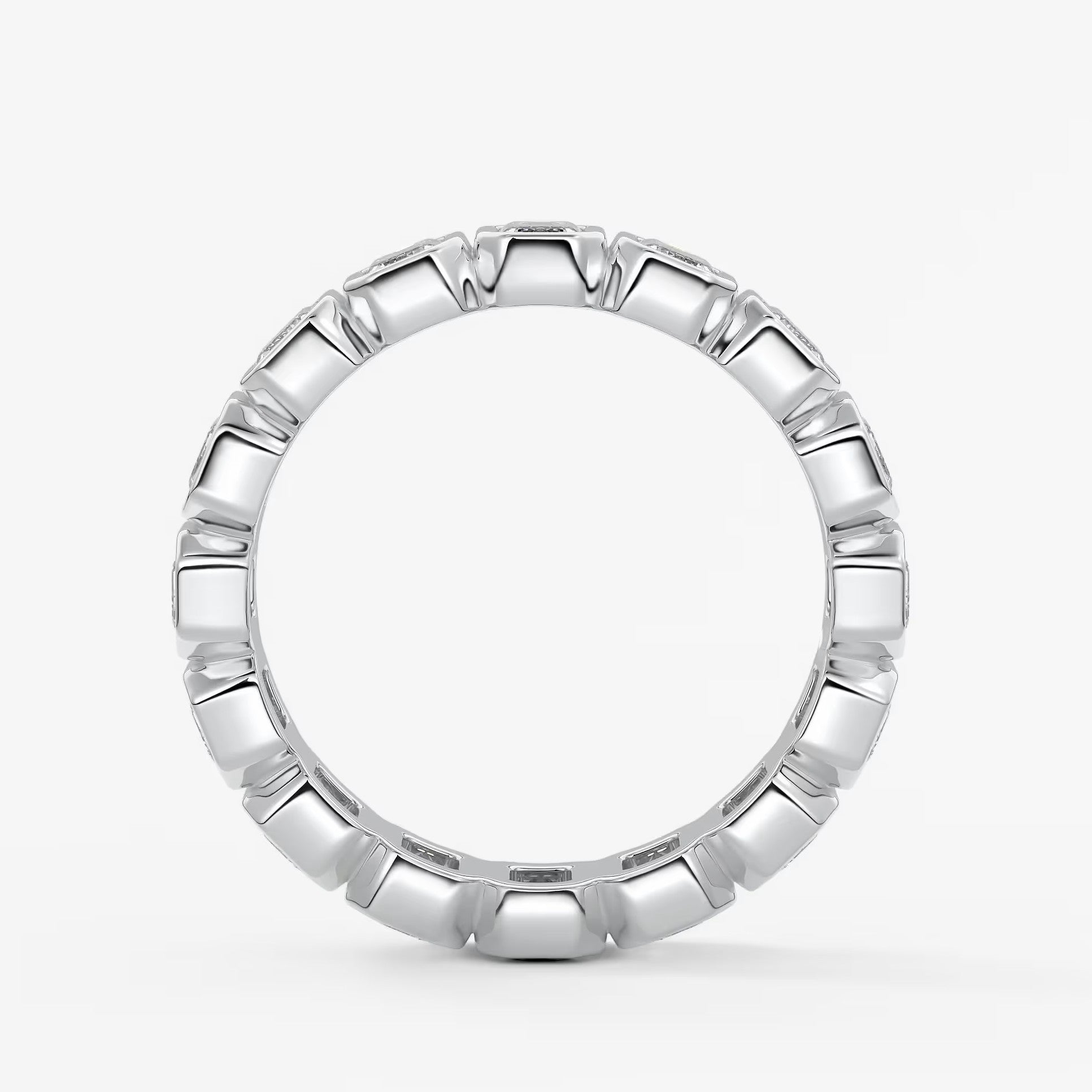 Valora emerald bezel eternity band