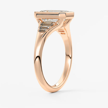 Véda emerald heirloom – seven-stone graduated baguette ring