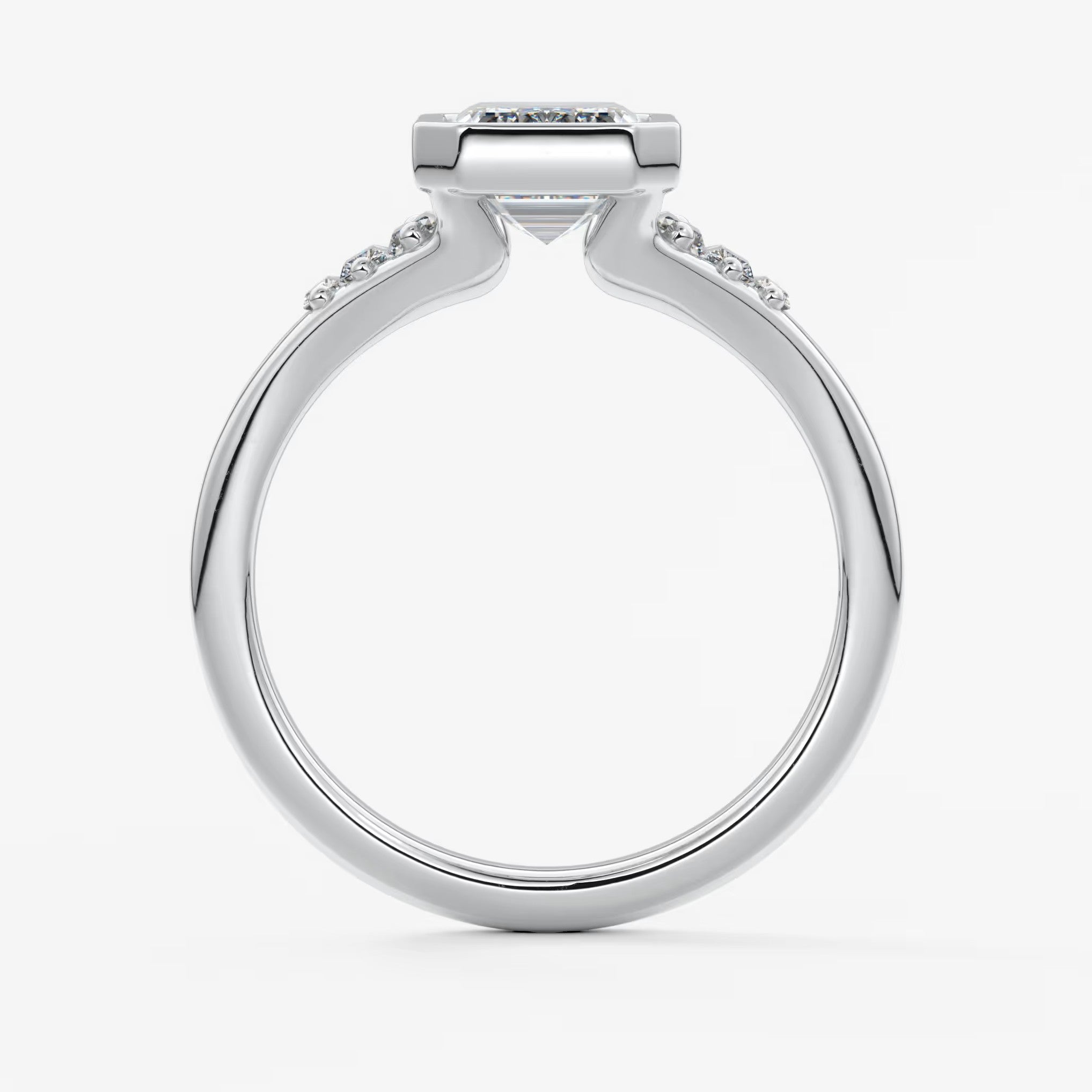 Véda emerald heirloom – seven-stone graduated baguette ring