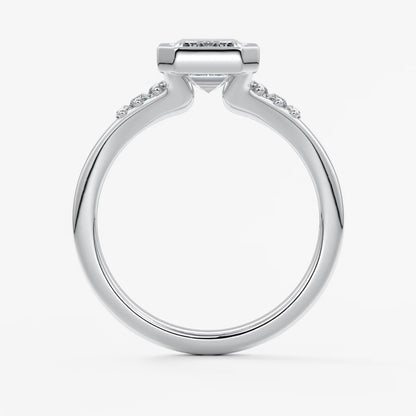 Véda emerald heirloom – seven-stone graduated baguette ring