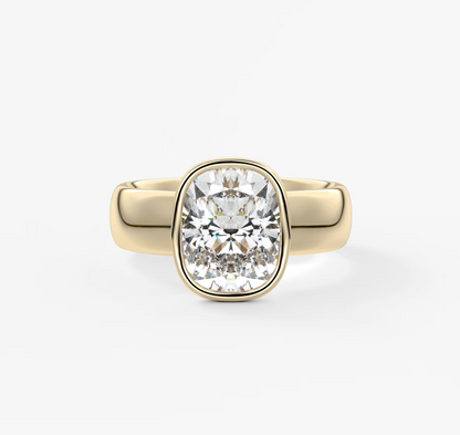 Veda Grande Elongated Cushion Engagement Ring