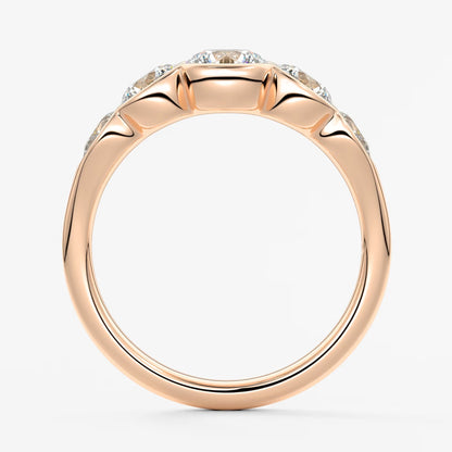 Virelle round and pear half-bezel engagement ring