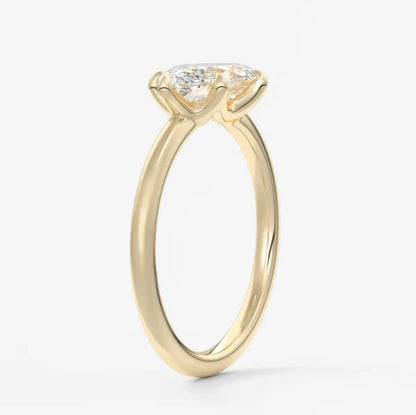 Custom made aura east-west marquise glide solitaire ring | lab diamond or moissanite –