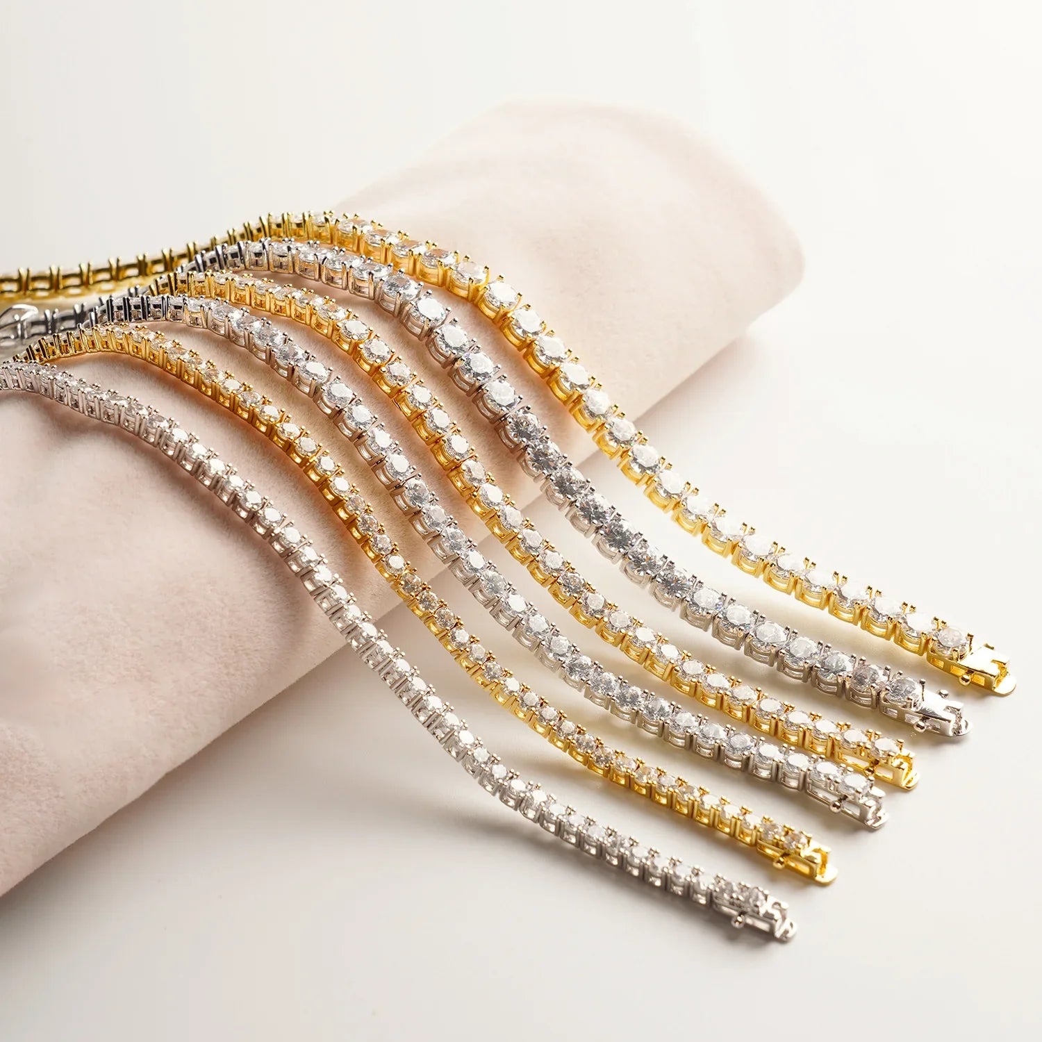 Custom made moissanite tennis necklace – 4 prong | diamond lab australia