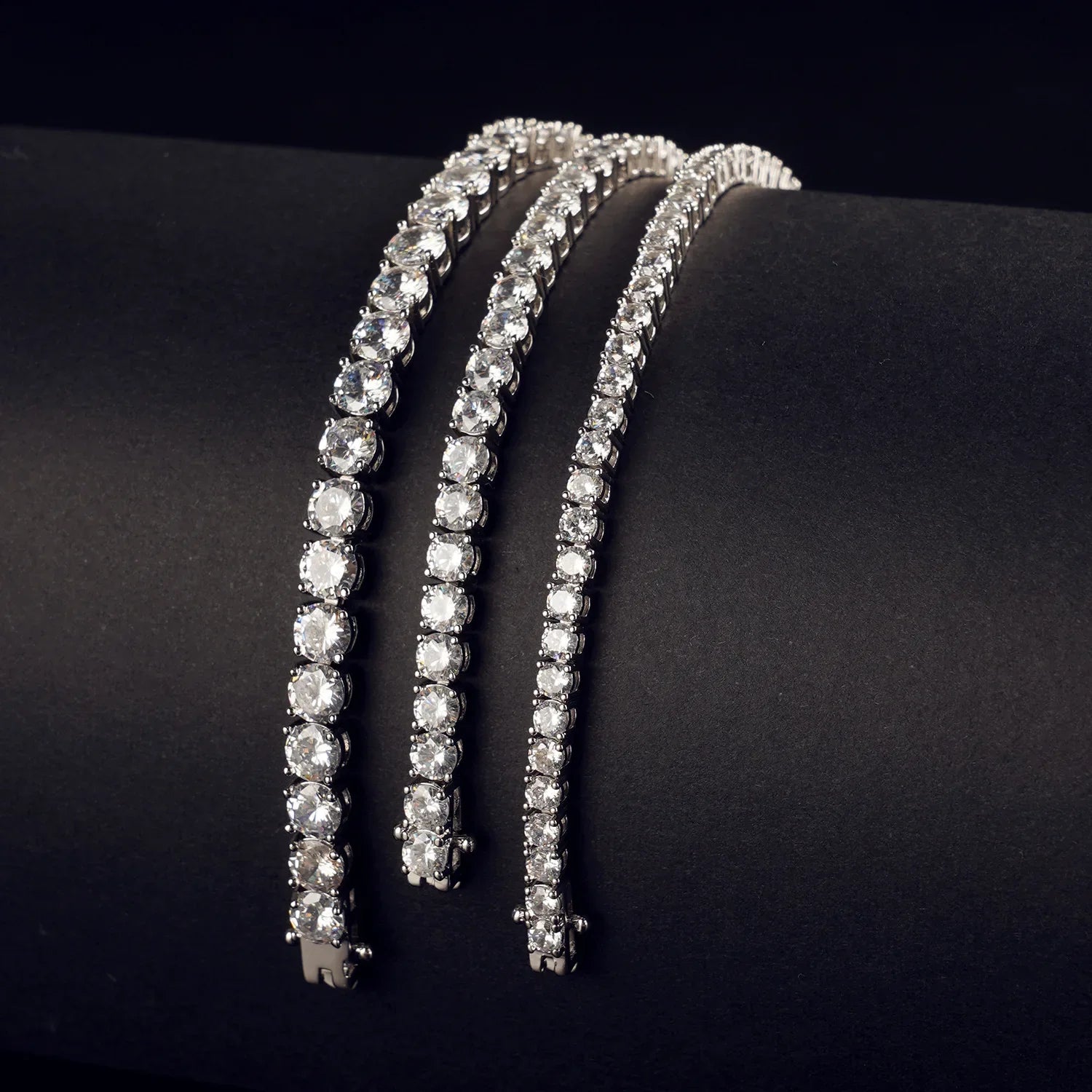 Custom made moissanite tennis necklace – 4 prong | diamond lab australia