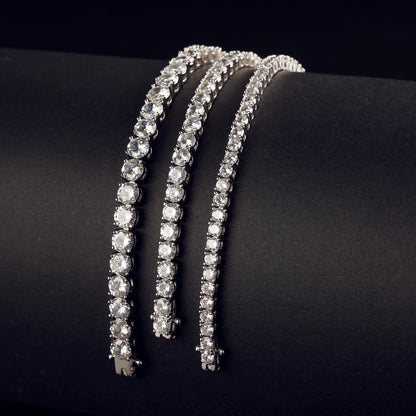 Custom made moissanite tennis necklace – 4 prong | diamond lab australia