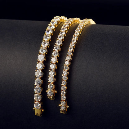 Custom made moissanite tennis necklace – 4 prong | diamond lab australia