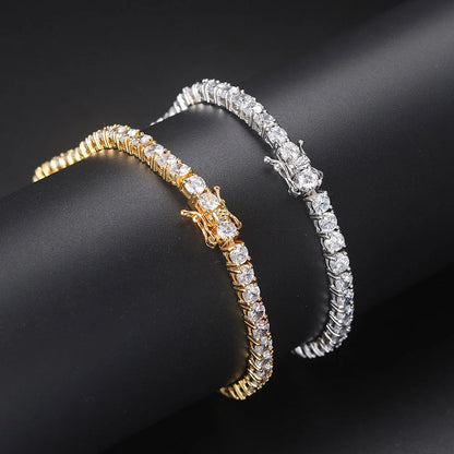 Custom made moissanite tennis necklace – 4 prong | diamond lab australia