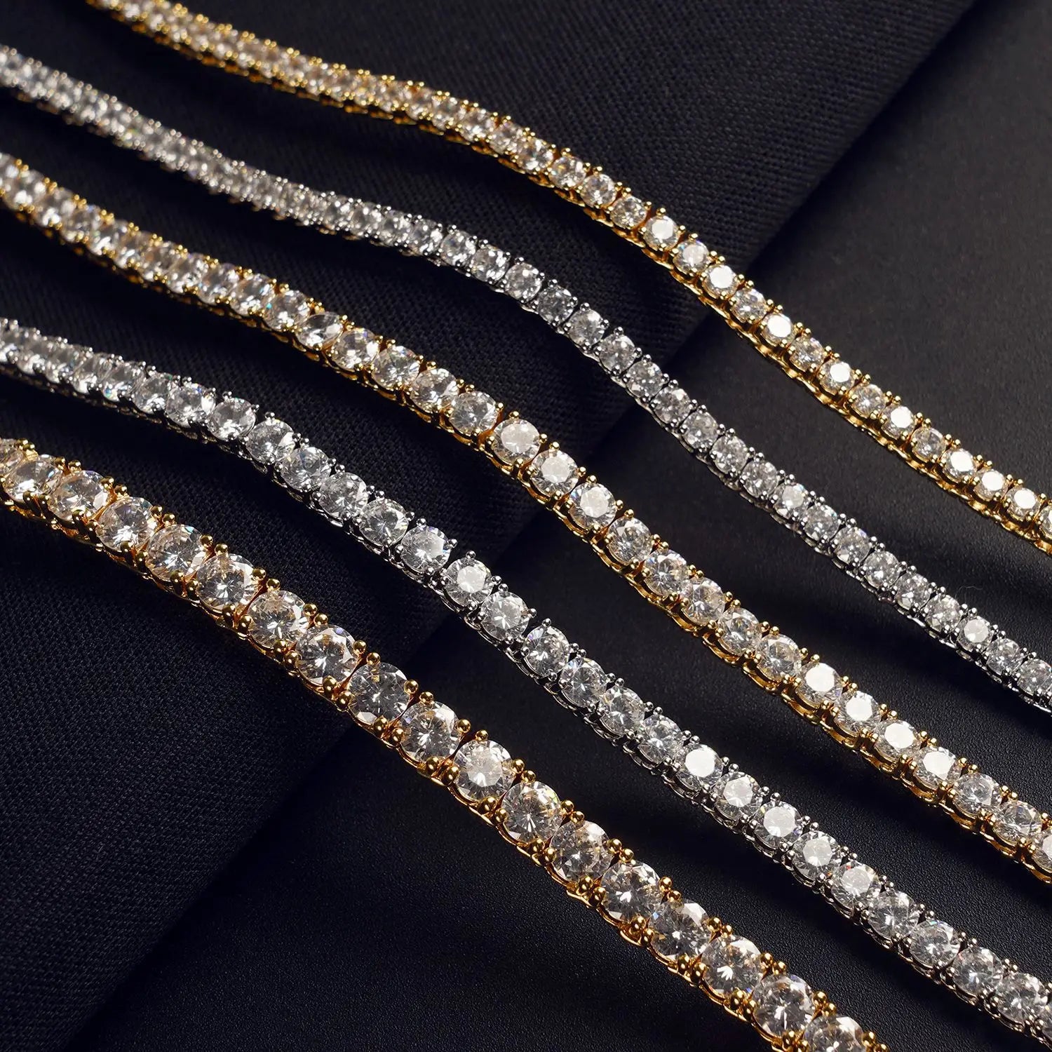 Custom made moissanite tennis necklace – 4 prong | diamond lab australia