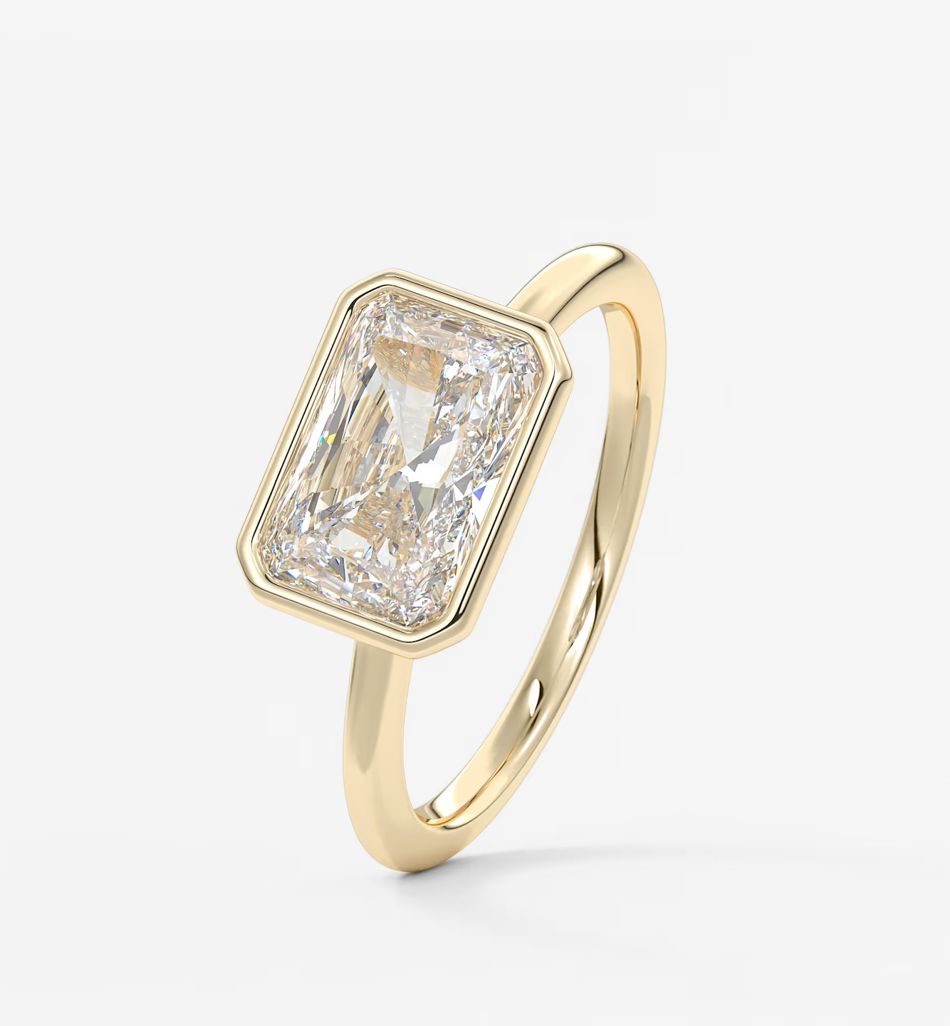 Veda East-West Radiant Engagement Ring