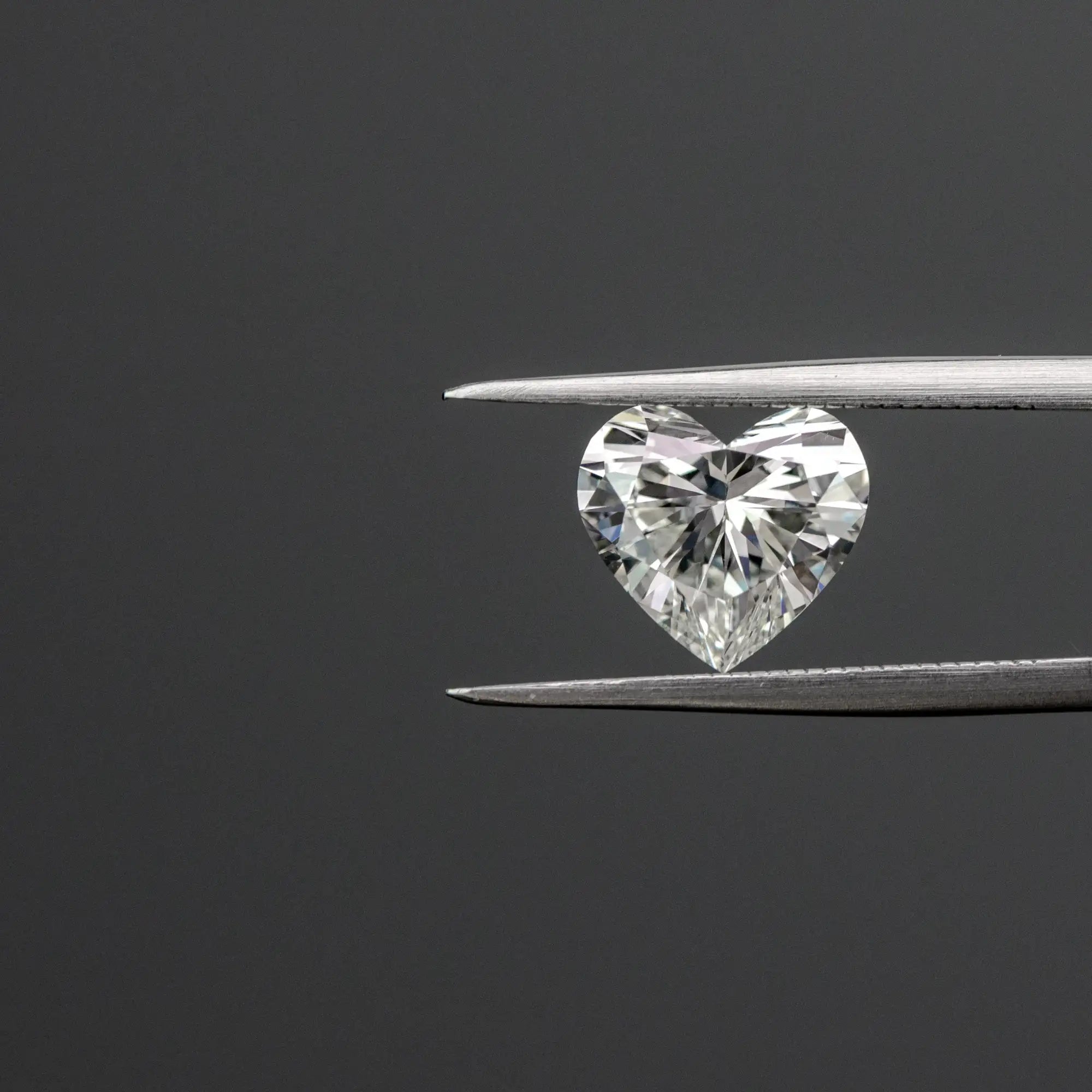 Lab diamond heart cut stone