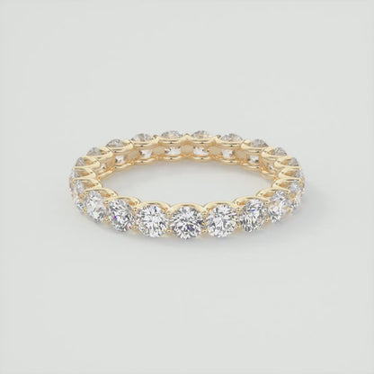 Celestia Round Eternity Band 3mm – Lab-Grown Diamond or Moissanite