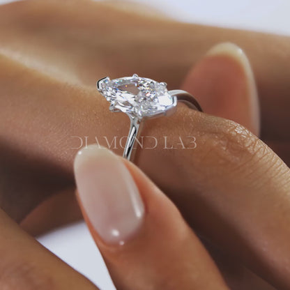 Elysian Marquise Solitaire Ring – Timeless Elegance with Lab Diamond or Moissanite