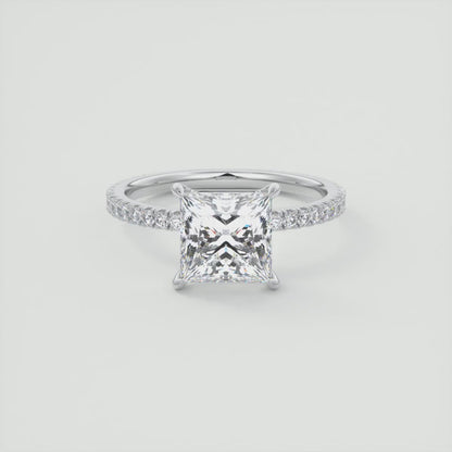 Isolde Princess Cut Pavé Engagement Ring
