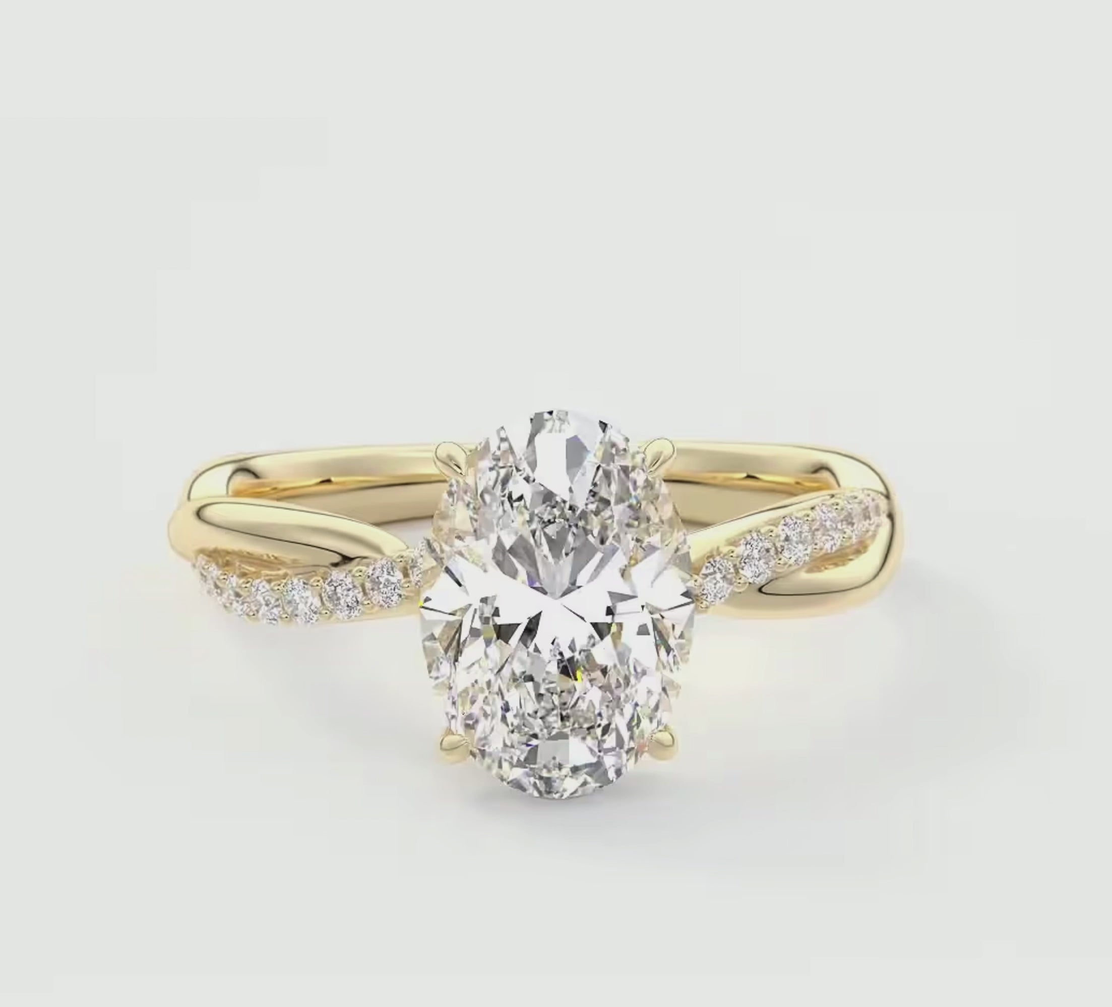 Mirella Oval pave Engagement Ring