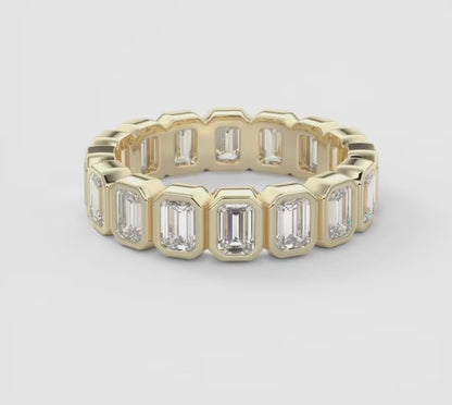 Valora Emerald Bezel Eternity Band