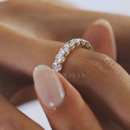 Celestia Round Eternity Band 3mm – Lab-Grown Diamond or Moissanite