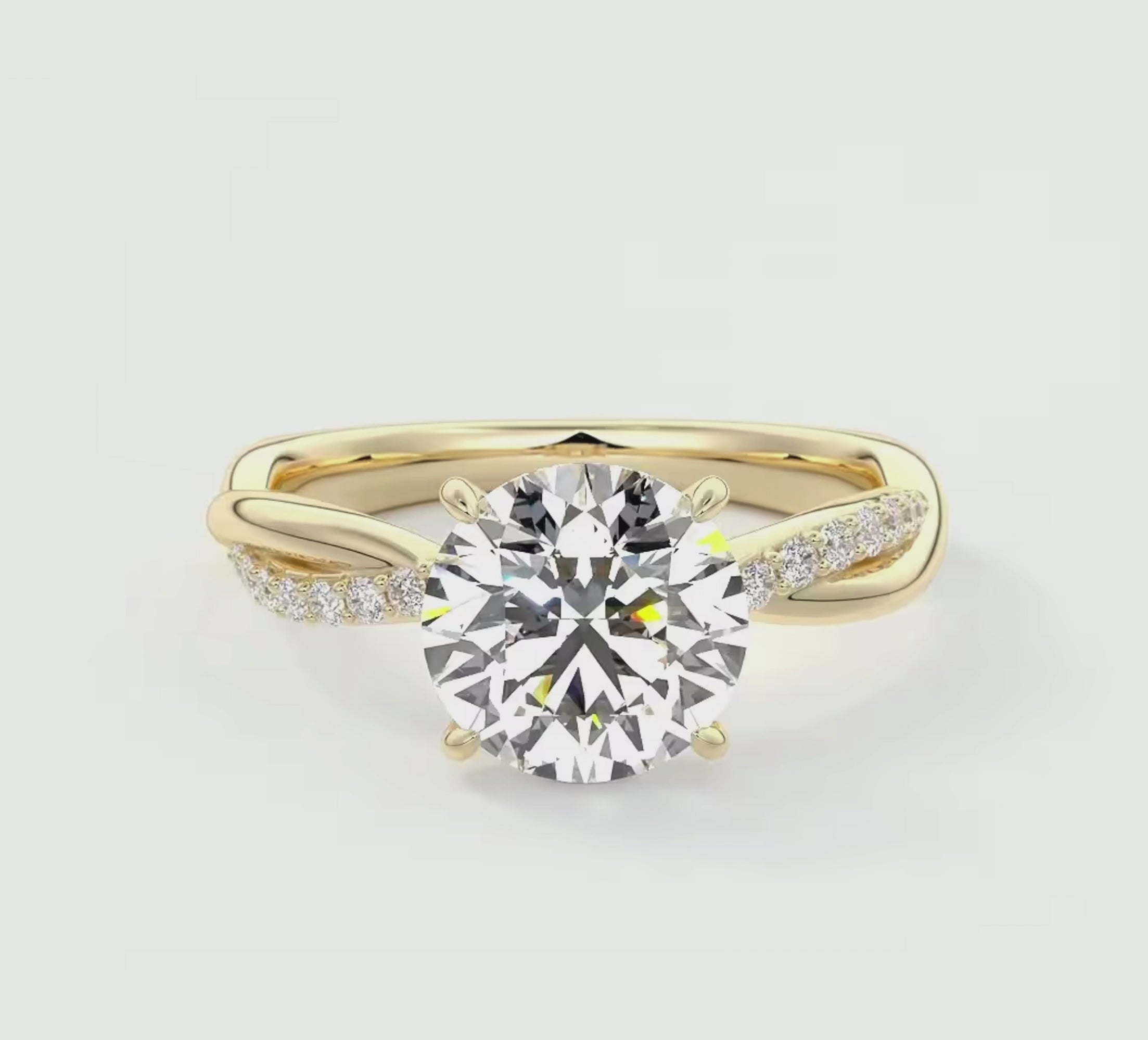 Mirela Round Pave Engagement Ring