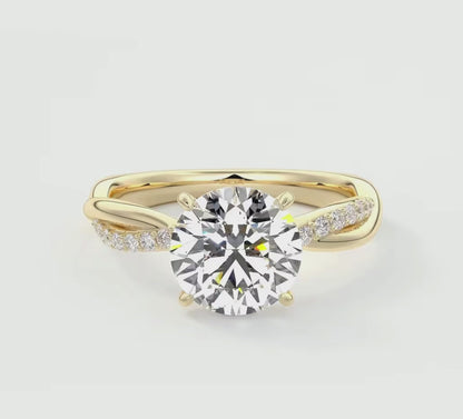 Mirela Round Pave Engagement Ring