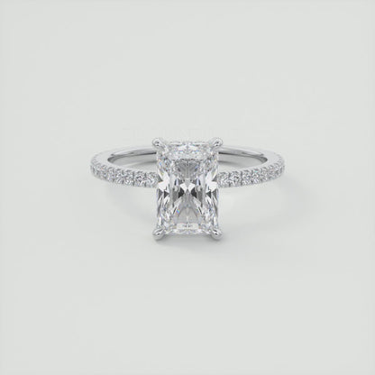Amelie Radiant Hidden Halo Pavé Engagement Ring