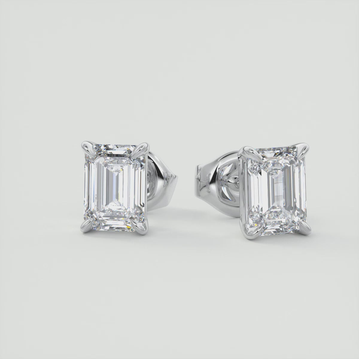 Timeless Emerald Glow Cathedral Stud Earrings