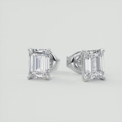 Timeless Emerald Glow Cathedral Stud Earrings