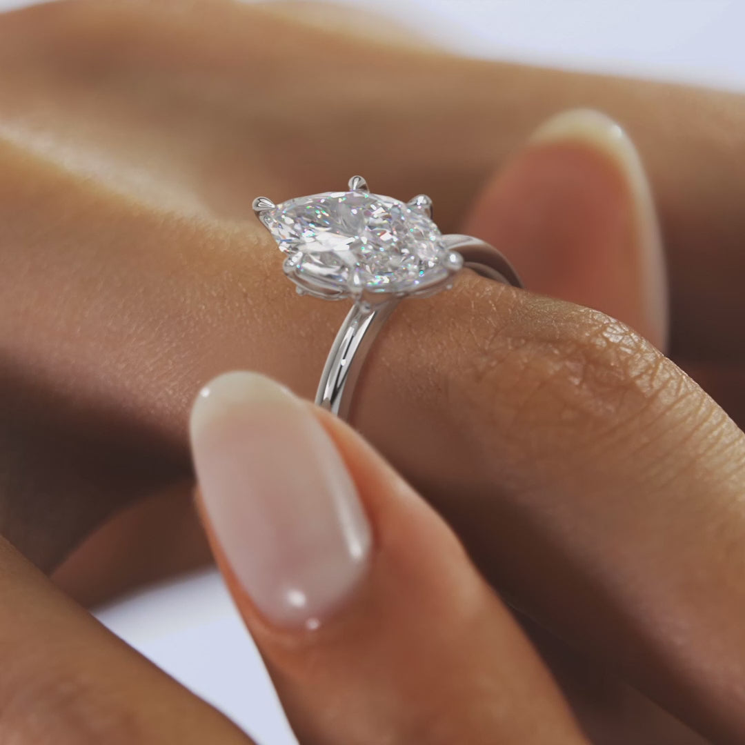 Celestia Deluxe – Two-Tone Marquise Engagement Ring