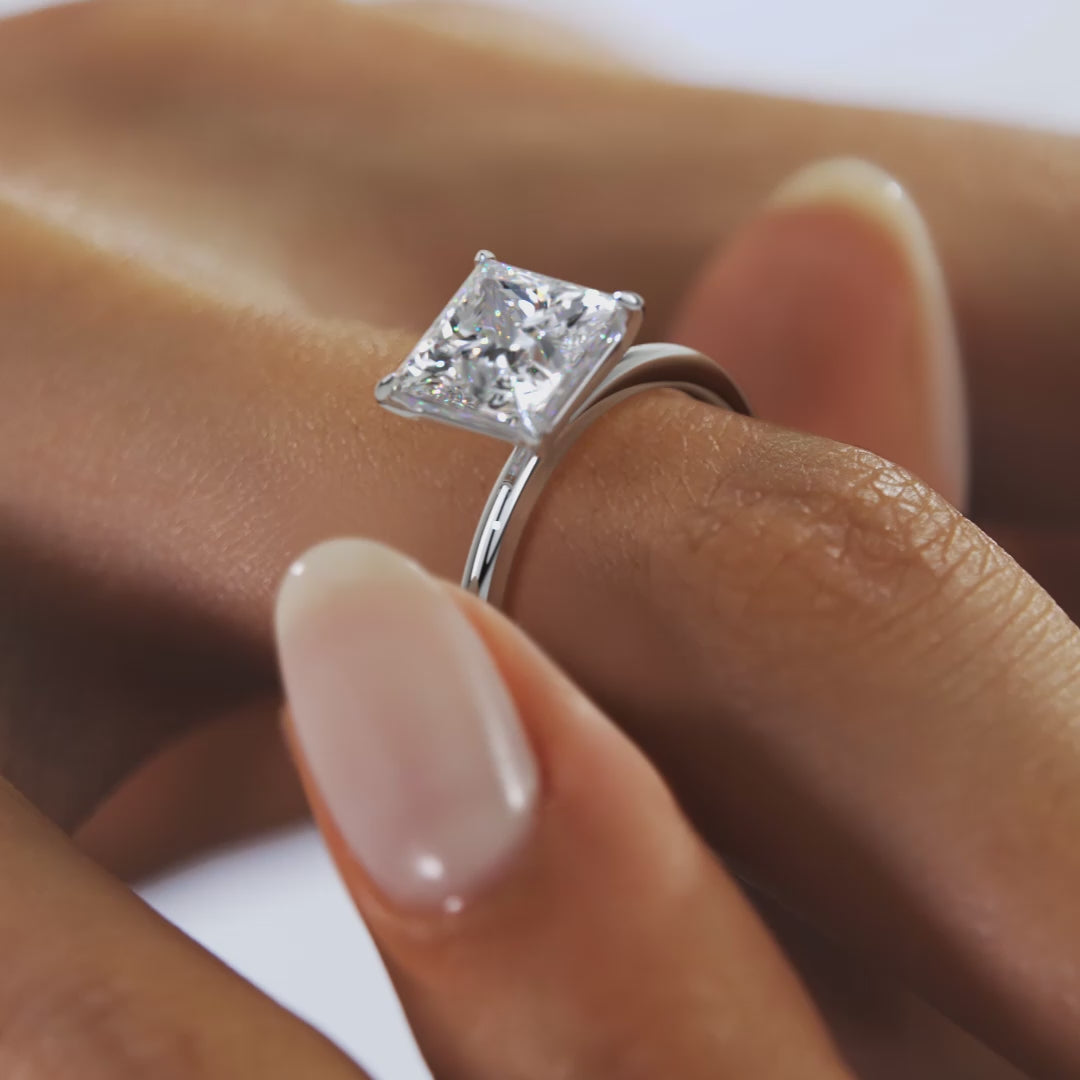 Luna Princess Solitaire Engagement Ring
