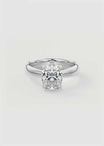 Elysian Tapered Elongated Cushion Solitaire Ring