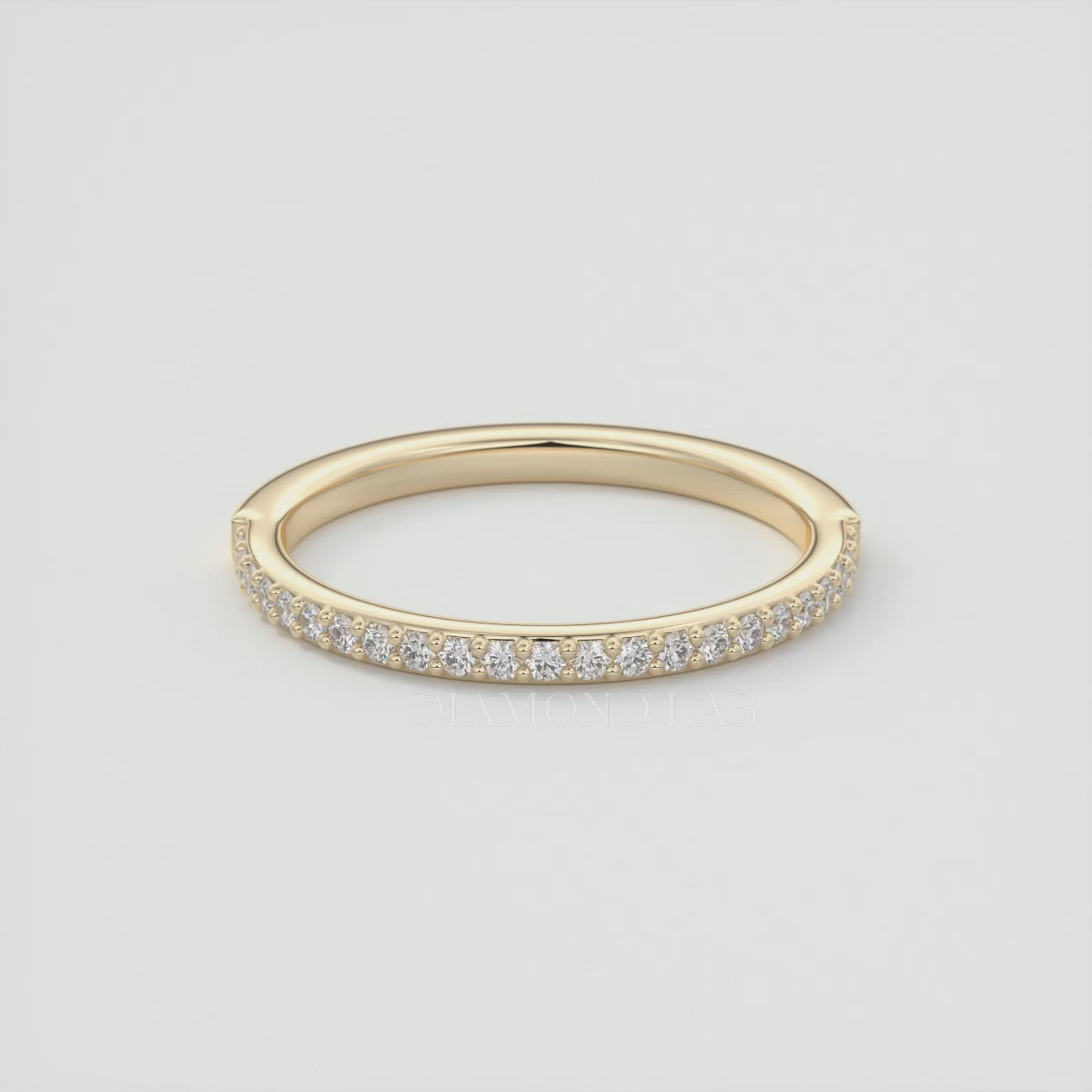 Lunara 1.6mm Half Eternity Band – Lab-Grown or Natural Diamonds