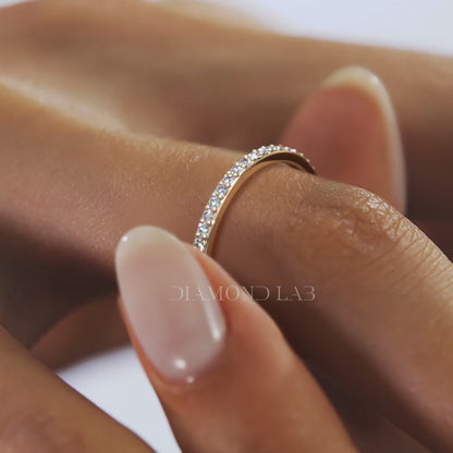 Lunara 1.6mm Half Eternity Band – Lab-Grown or Natural Diamonds