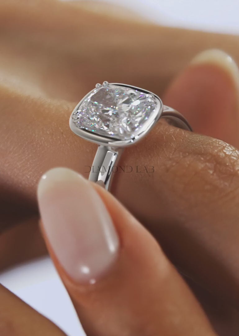 Taylor Grande – Elongated Cushion Bezel Engagement Ring