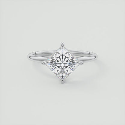Aurora Princess Hidden Halo Engagement Ring