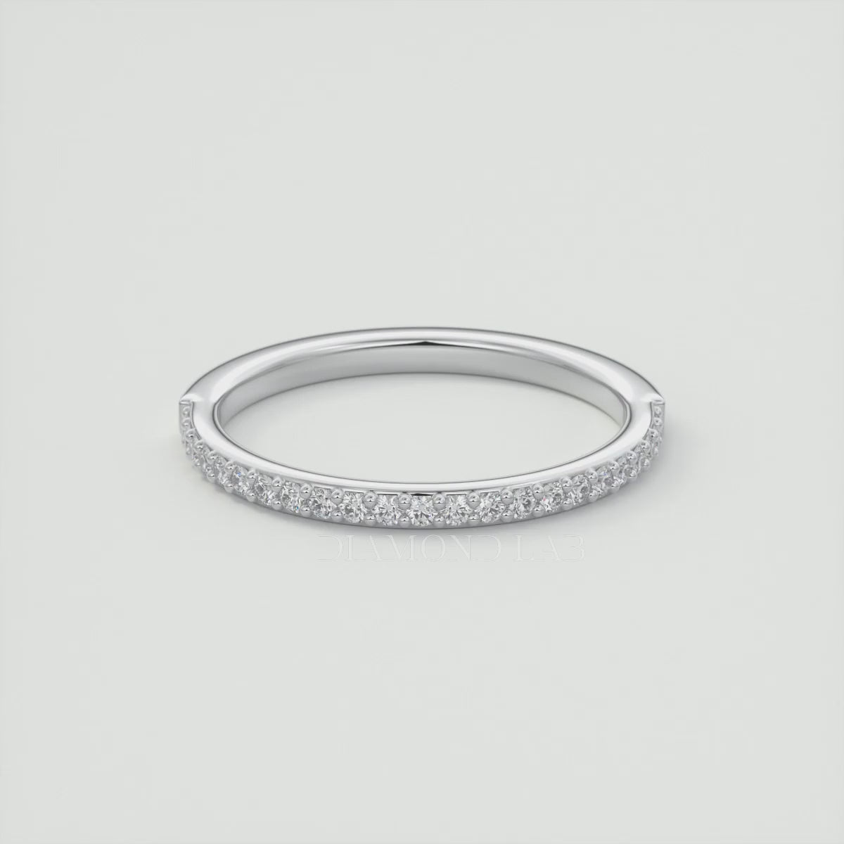 Lunara 1.6mm Half Eternity Band – Lab-Grown or Natural Diamonds