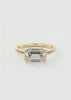 Alosta Emerald Half Bezel Engagement Ring