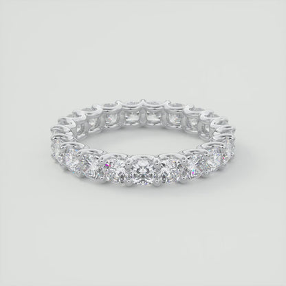Aurelia Cushion Eternity Band 3mm – Lab-Grown or Natural Diamonds