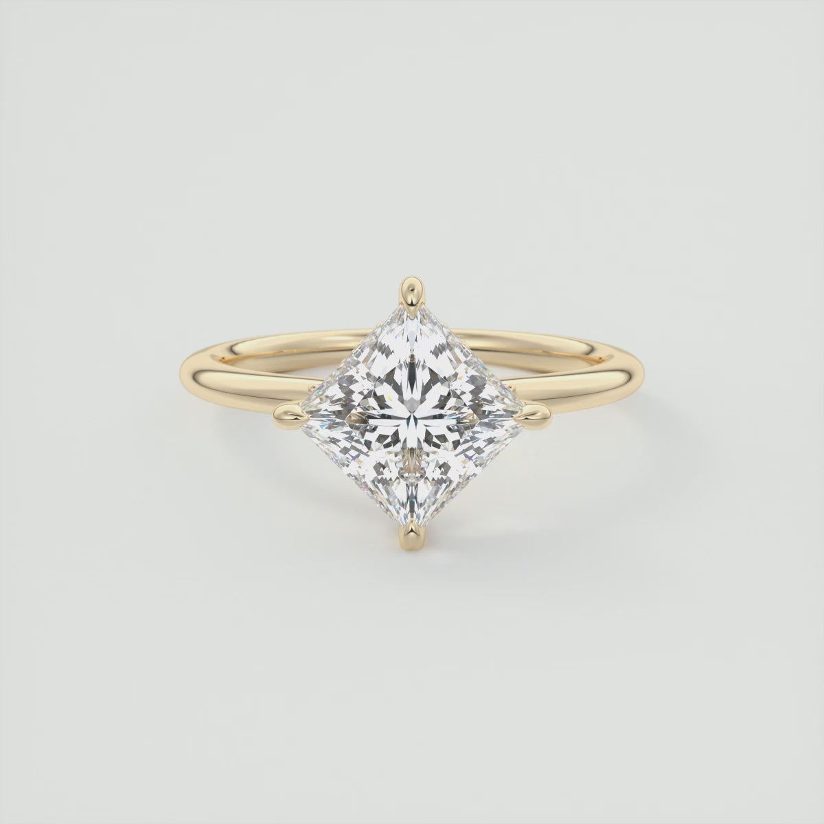 Aurora Princess Hidden Halo Engagement Ring