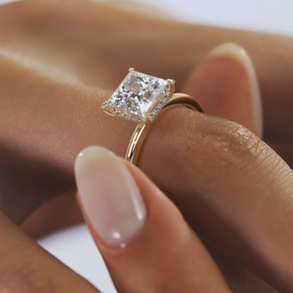 Celestia Princess Hidden Halo Engagement Ring