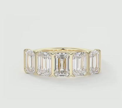 Avenor Emerald Five-Stone Engagement Ring